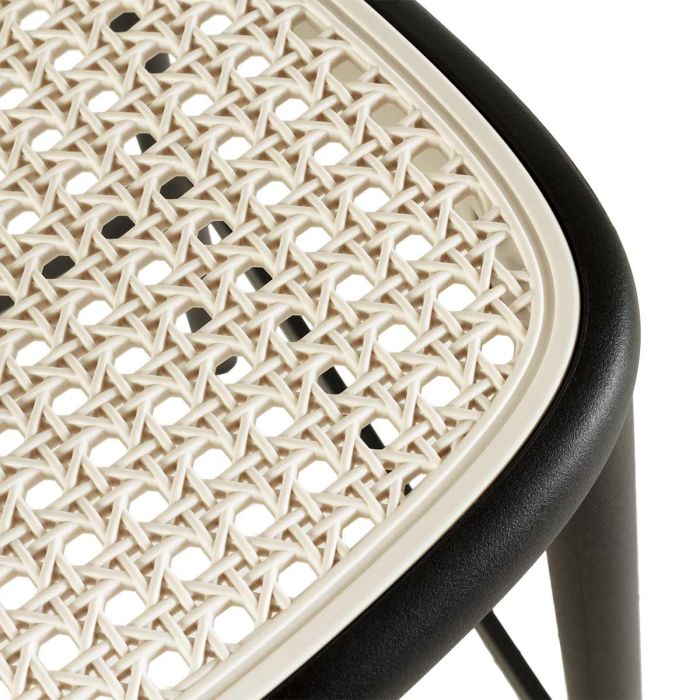 Taburete Alto Exterior Polipropileno Negro, 54 Cm