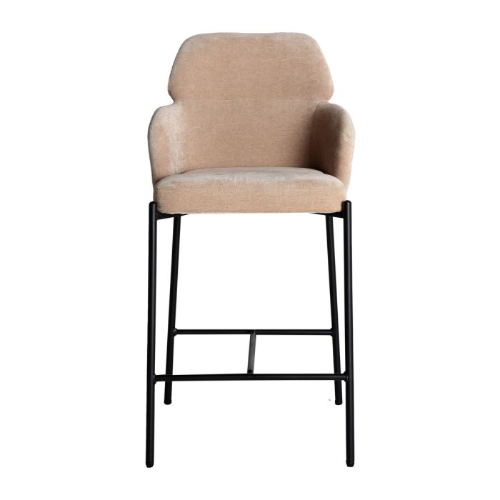 Taburete Cresse Tela Marrón Hierro, 51 Cm