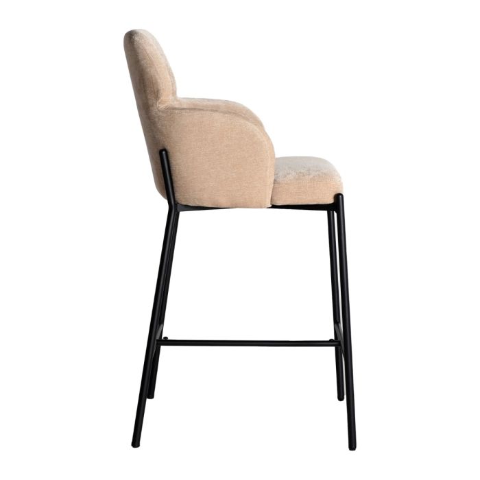Taburete Cresse Tela Marrón Hierro, 51 Cm
