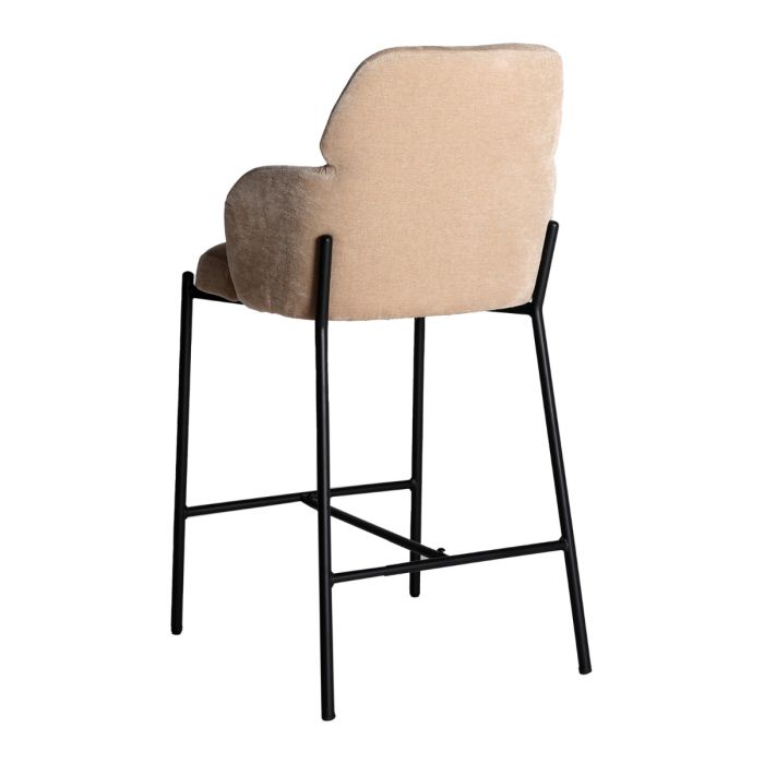 Taburete Cresse Tela Marrón Hierro, 51 Cm