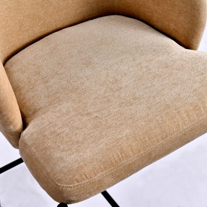 Taburete Cresse Tela Marrón Hierro, 51 Cm