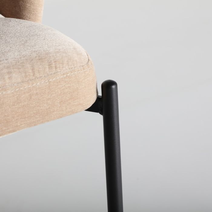 Taburete Cresse Tela Marrón Hierro, 51 Cm