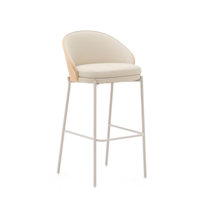 Taburete Eamy Piel Sintética Beige