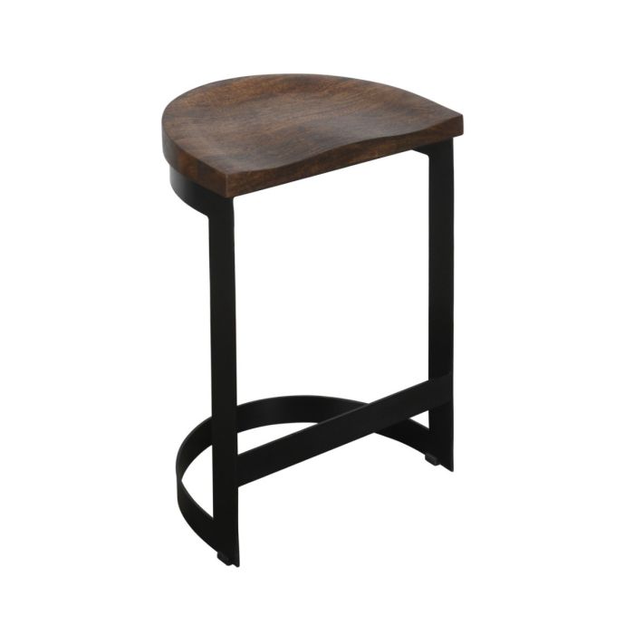 Taburete Alto Indus Madera Mango Oscurecida Metal, 44 Cm