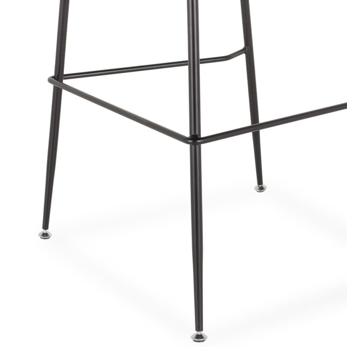 Taburete Tapizado Beige Metal, 53 Cm