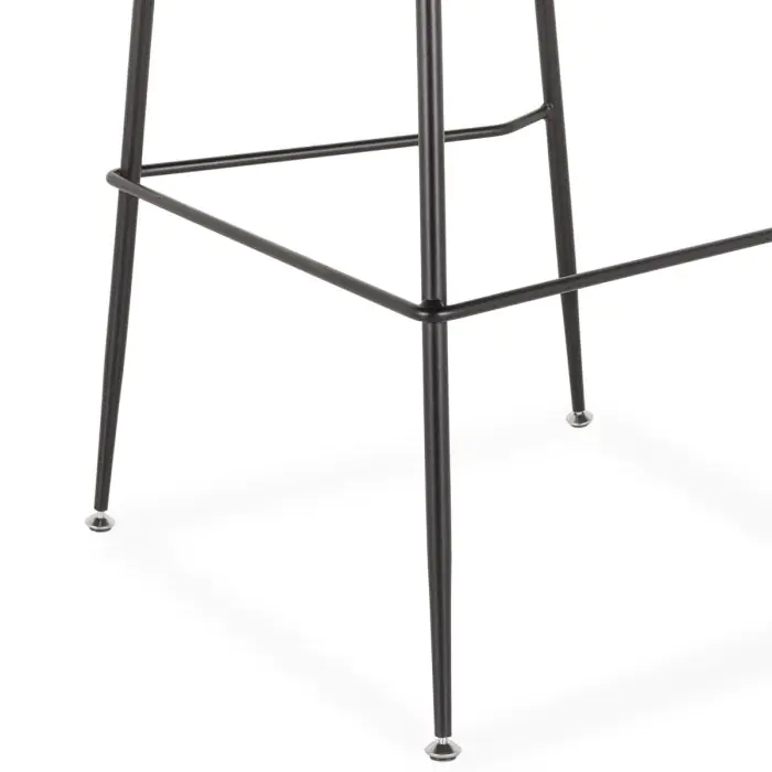 Taburete Tapizado Rojo Cereza Metal, 53 Cm
