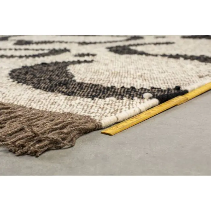 Alfombra Ayaan Tejido Lana Algodón Beige, 240 Cm