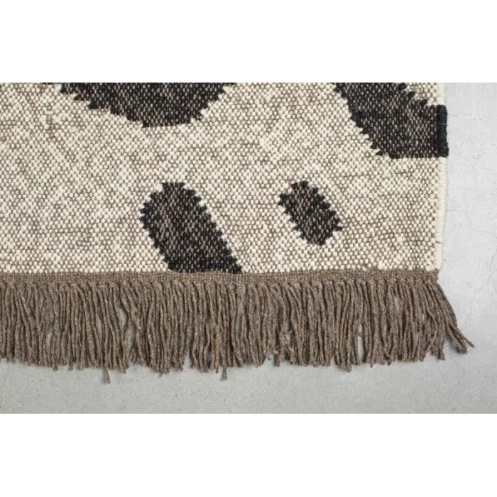 Alfombra Ayaan Tejido Lana Algodón Beige, 240 Cm