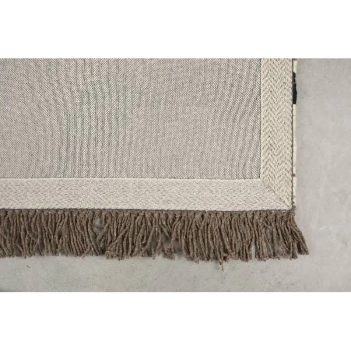 Alfombra Ayaan Tejido Lana Algodón Beige, 240 Cm