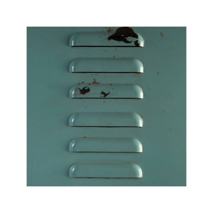 Armario Taquillero Desgastado Industrial Azul Celeste Hierro Pintado, 153 Cm