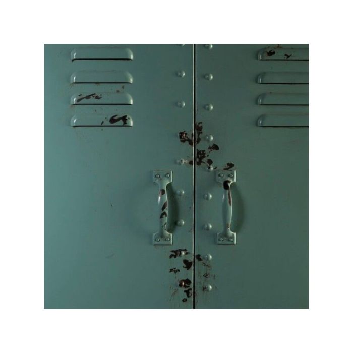 Armario Taquillero Desgastado Industrial Azul Celeste Hierro Pintado, 153 Cm