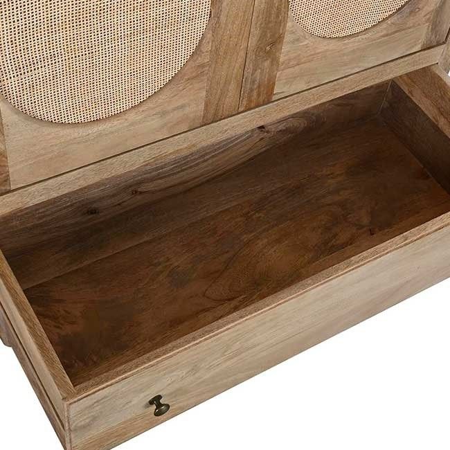 Armario Madera Mango Ratán Natural, 180 Cm