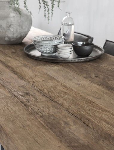 Mesa Comedor Madera Teca Metal, 250 Cm