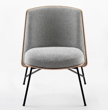 Sillón Emerson Nórdico Gris Natural Negro, 59 Cm