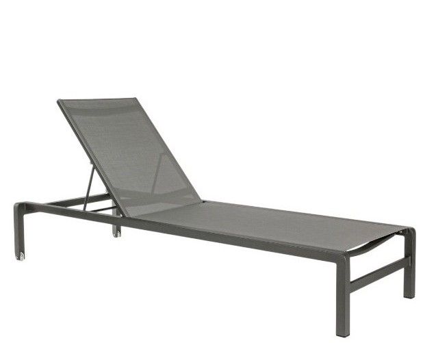 Tumbona Con Ruedas Konnor Estilo Moderno Aluminio Gris Antracita, 78 Cm