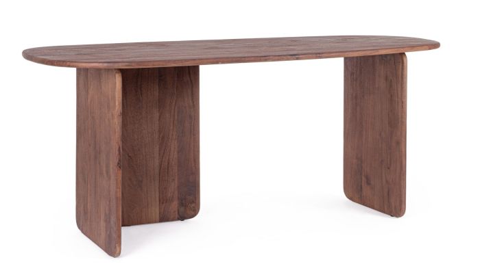 Escritorio nórdico en madera de acacia acabado arenado.