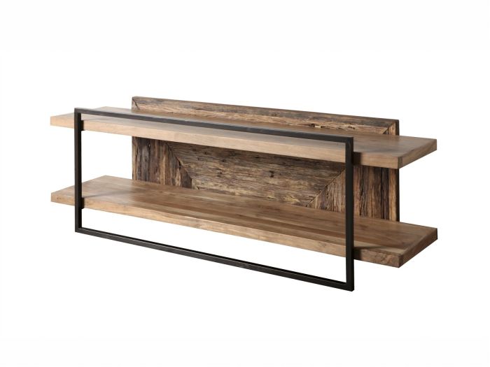 Mueble TV Madera Reciclada Acacia Metal, 150 Cm