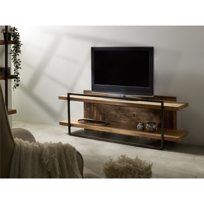 Mueble TV Madera Reciclada Acacia Metal, 150 Cm