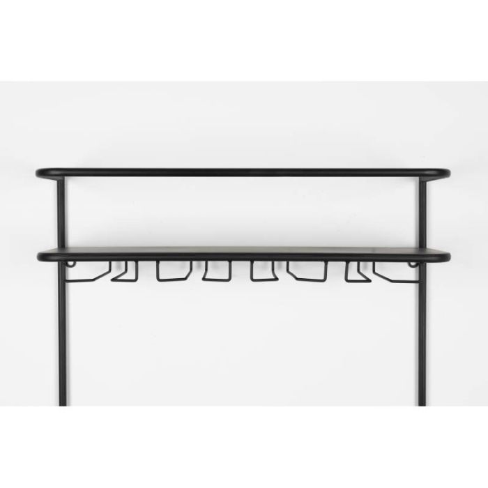 Estantería Vinoteca de Pared Madera Ratán Metal