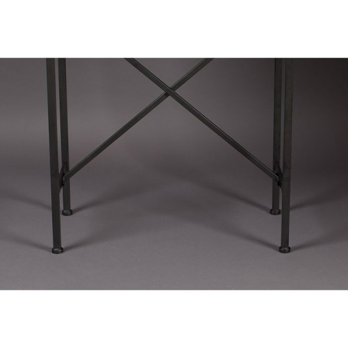 Vitrina Hierro 2 Puertas Vidrio Templado Negro, 70 Cm