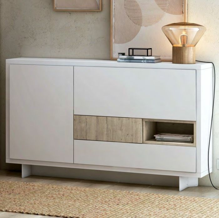 Aparador Alto Blanco Diseño Moderno, 173 Cm