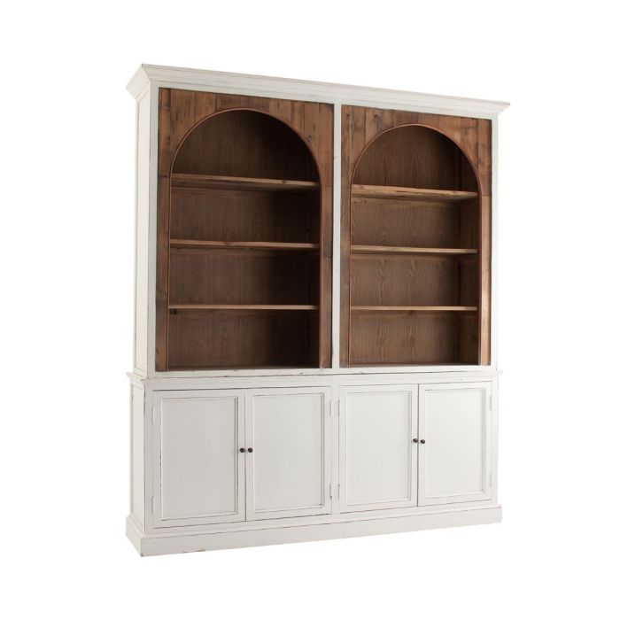 Alacena Colonial Madera Color Blanco Natural, Thene 205 Cm