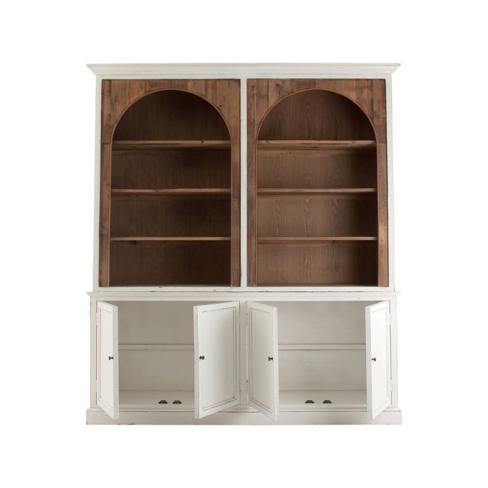 Alacena Colonial Madera Color Blanco Natural, Thene 205 Cm