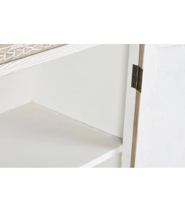 Vitrina Cristal Algodón Madera Abeto Natural, 180 Cm