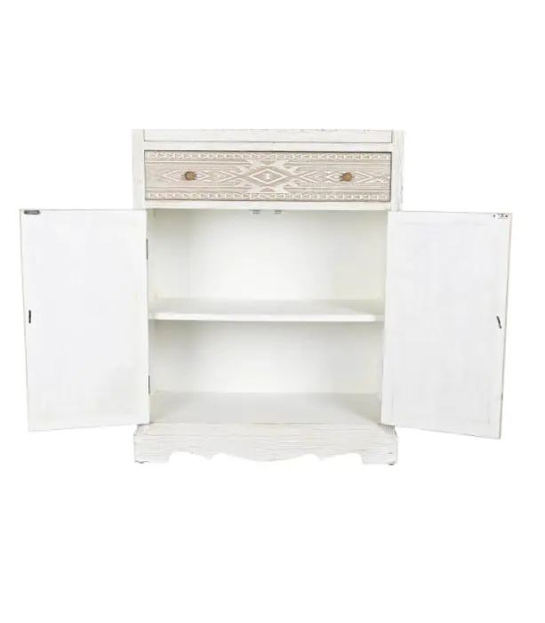Vitrina Cristal Algodón Madera Abeto Natural, 180 Cm