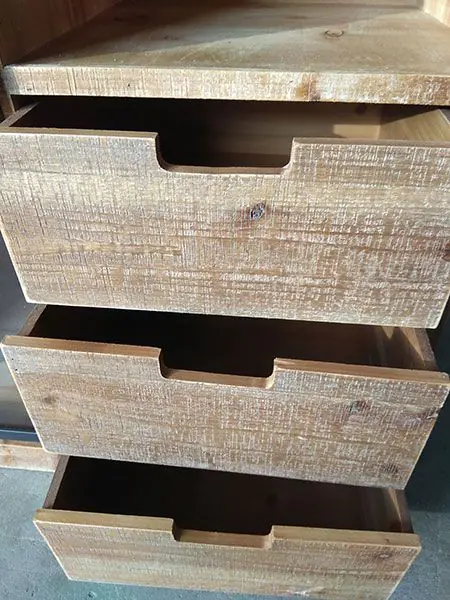 Vitrina Industrial 3 Cajones Metal Madera