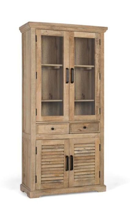Vitrina Sóller madera 4 puertas 2 cajones
