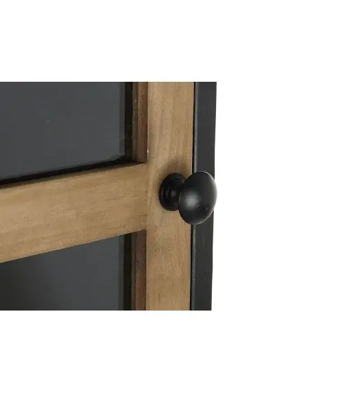 Vitrina Cristal Metal Negro, 189 Cm