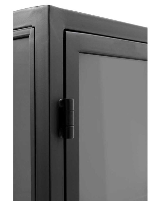 Vitrina Puertas Cristal Estructura Hierro Negro