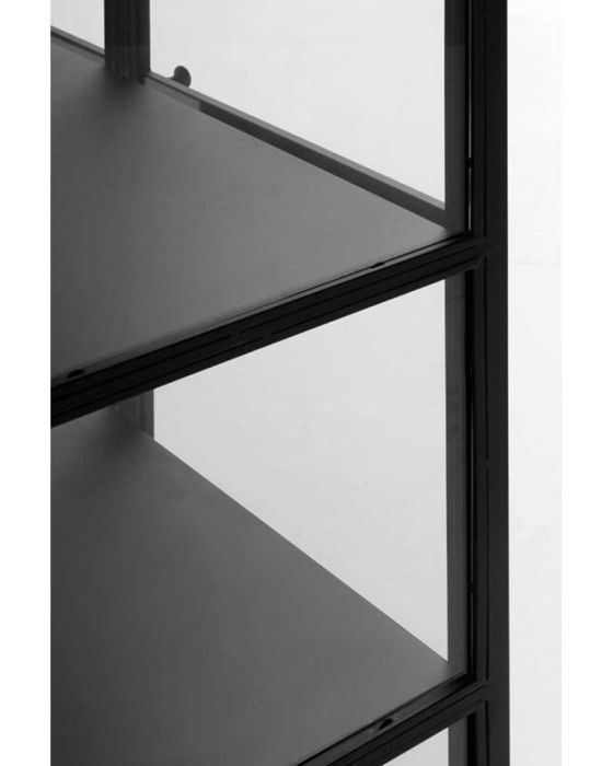 Vitrina Puertas Cristal Estructura Hierro Negro