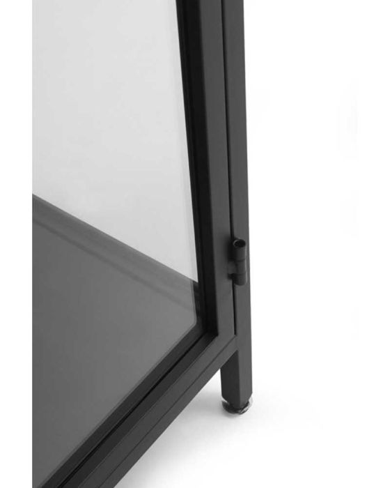 Vitrina Puertas Cristal Estructura Hierro Negro