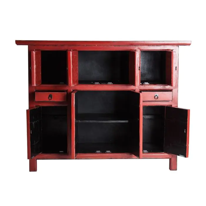 Vitrina Oriental Roja Pino Reciclado
