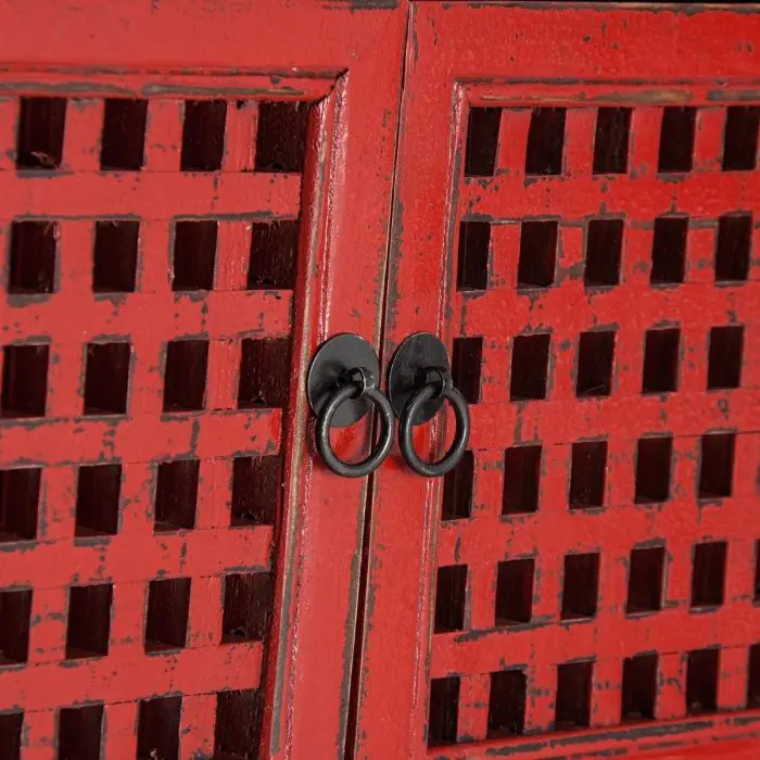 Vitrina Oriental Roja Pino Reciclado
