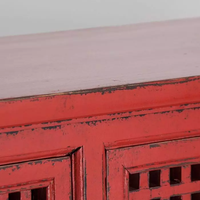 Vitrina Oriental Roja Pino Reciclado