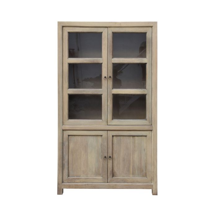 Vitrina Rustic Madera Mango Natural, 110 Cm
