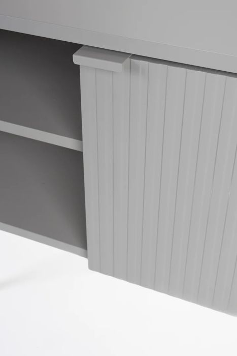 Mueble TV Acabado Blanco Hierro, 155 Cm