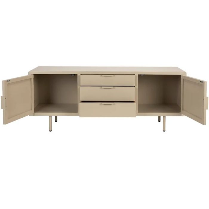 Aparador Bajo Acabado Beige Hierro, 140 Cm