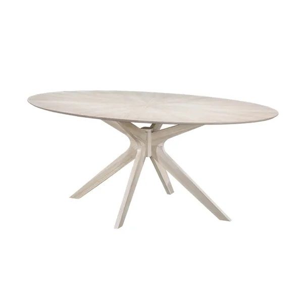 Mesa Comedor Redonda Chapa Roble Blanqueada, 180 Cm