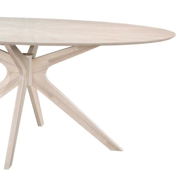 Mesa Comedor Redonda Chapa Roble Blanqueada, 180 Cm