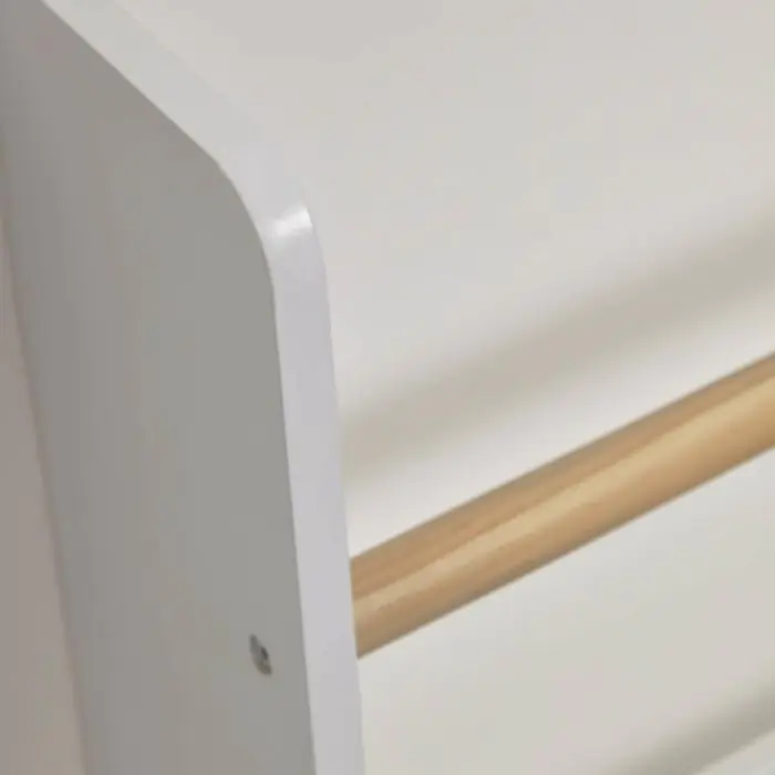 Estantería Madera Pino Acabado Natural Blanco, 50 Cm