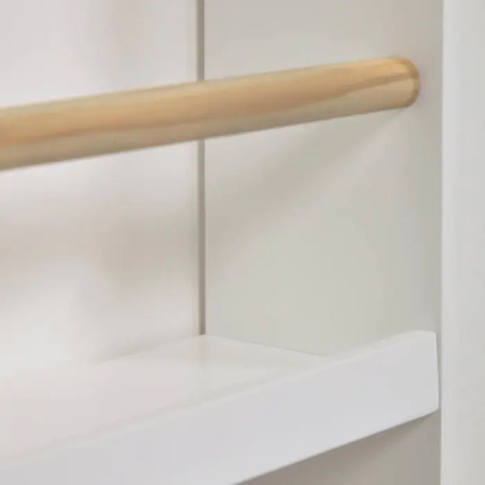 Estantería Madera Pino Acabado Natural Blanco, 50 Cm