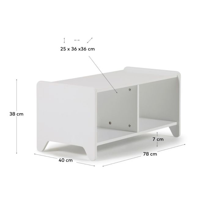 Mueble De Almacenaje Infantil Blanco, 78 Cm