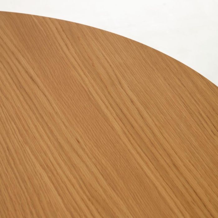 Mesa Extensible Ovalada Roble Madera Caucho Natural, Ø 120 (200) Cm