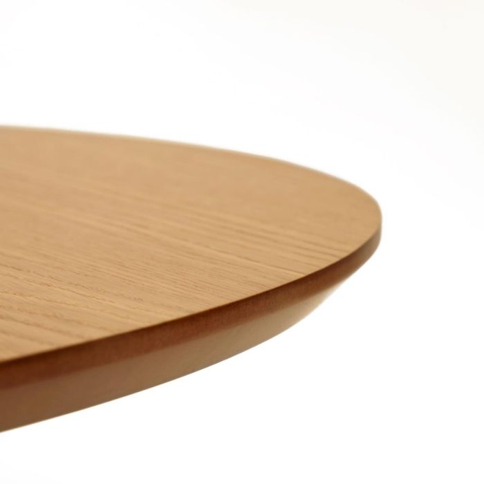 Mesa Extensible Ovalada Roble Madera Caucho Natural, Ø 120 (200) Cm