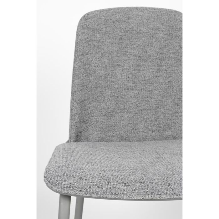 Silla Tejido Gris Metal Recubrimiento Polvo, 48 Cm