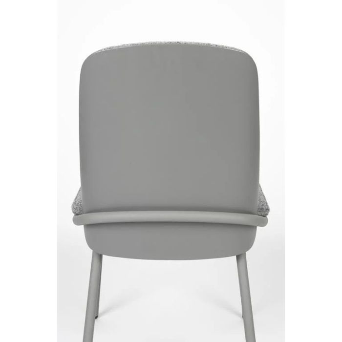 Silla Tejido Gris Metal Recubrimiento Polvo, 48 Cm